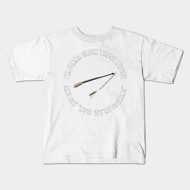I'm Finna Click These Tongs Kids T-Shirt by ChillNeil